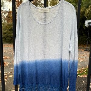 Vintage Havana Ombre Tunic with Laced Bottom Hem